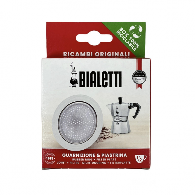 Bialetti rezervni deo Set 1 gumena zaptivka i 1 filter sito za Mokinu
