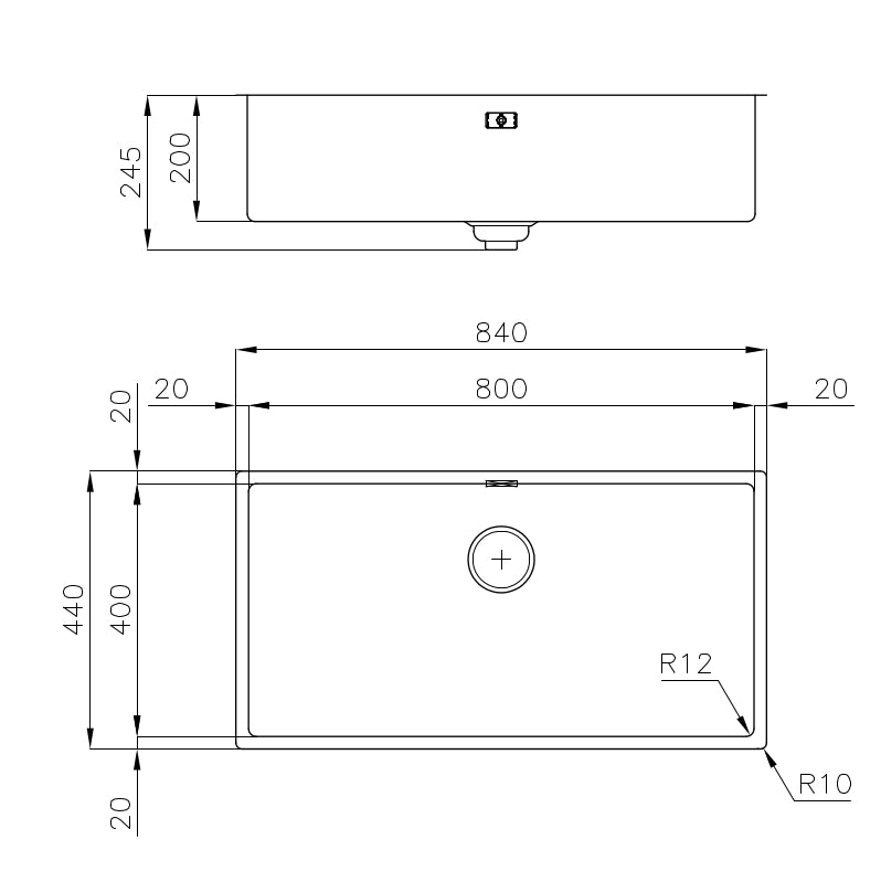 Foster Sudopera Skin 800 Gold Undermount 4458 849