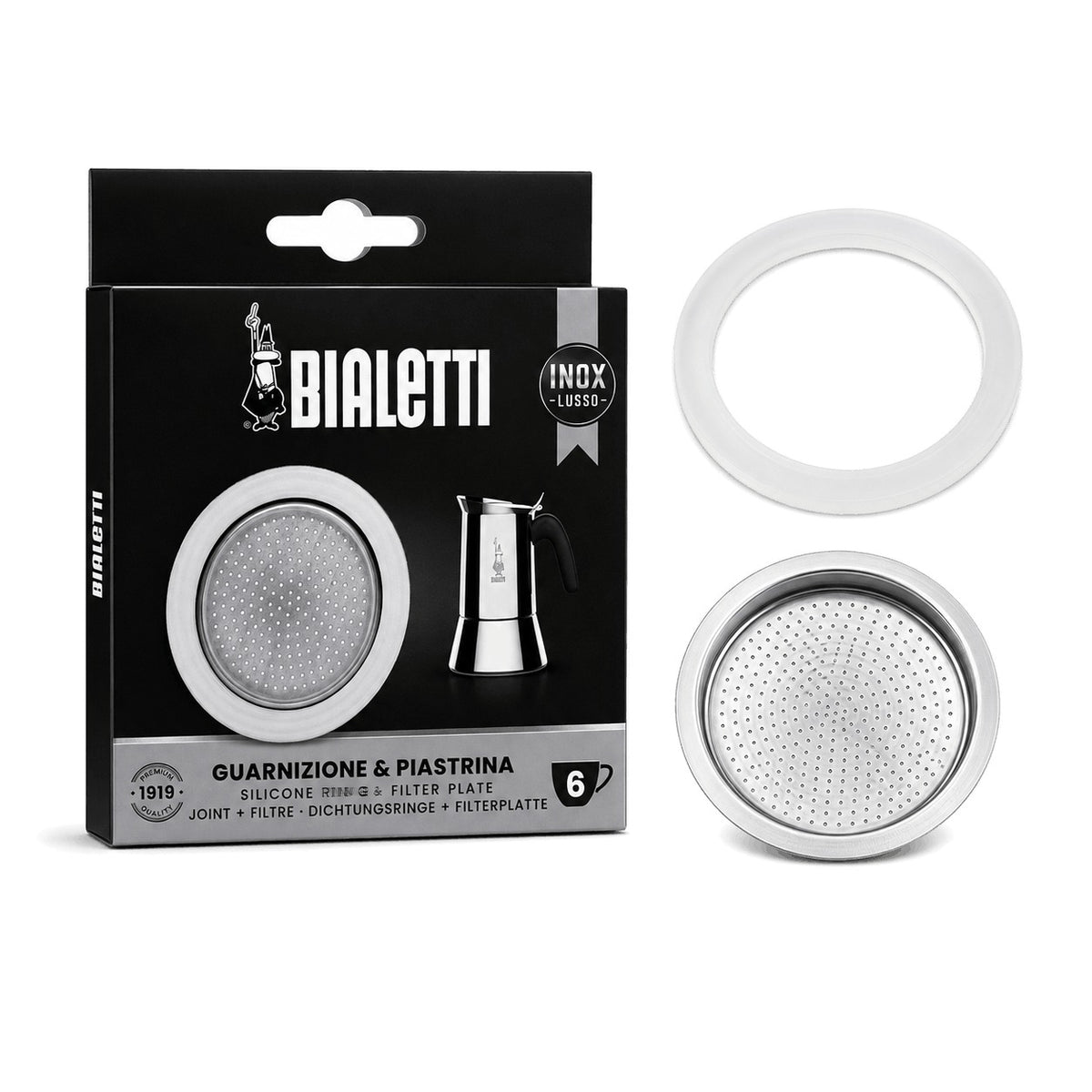 Bialetti rezervni deo Set 1 gumene zaptivke i 1 filter sito za Venus 6 šolj.