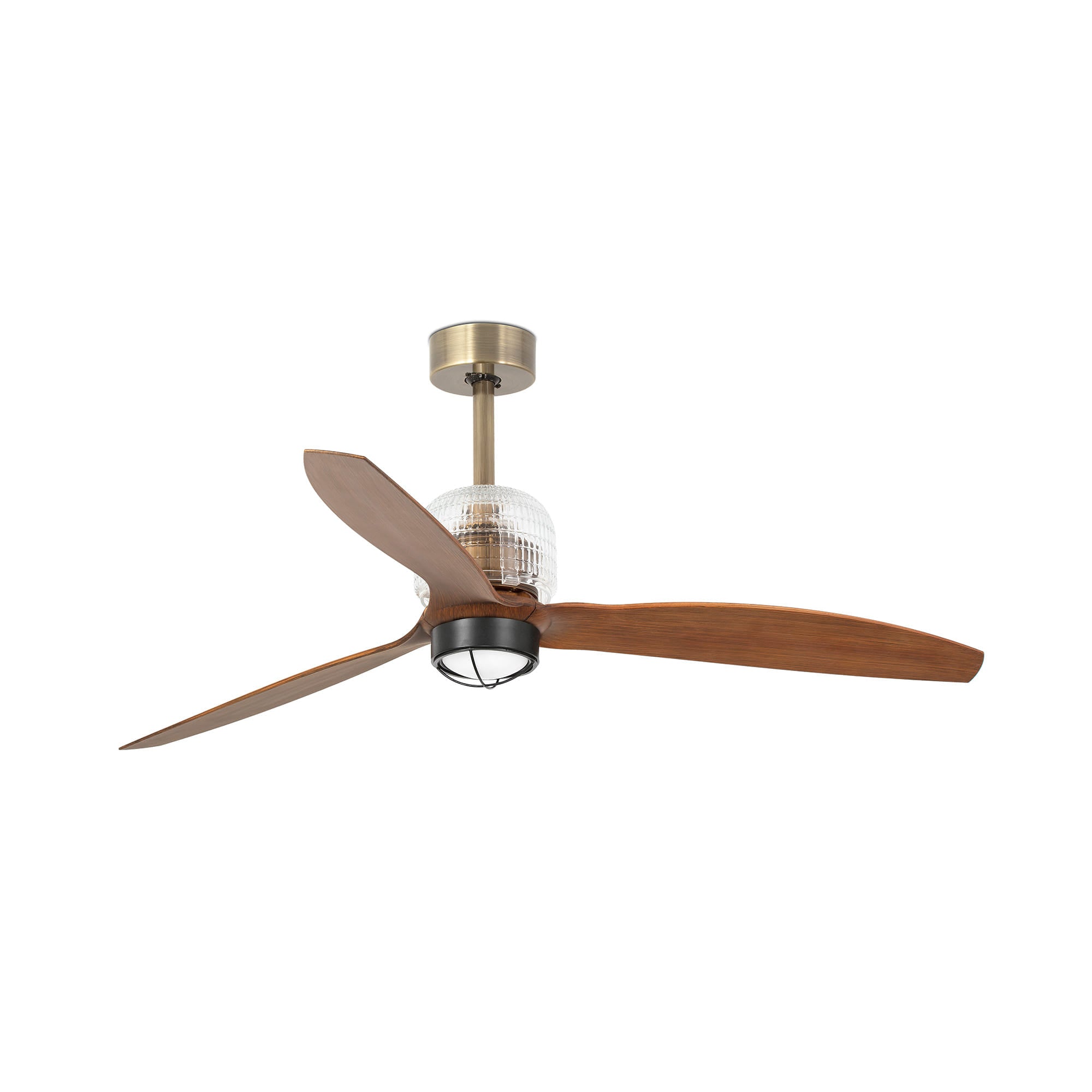 FARO Deco Fan M Ø1280mm – kućište Staro zlato lopatice Orah