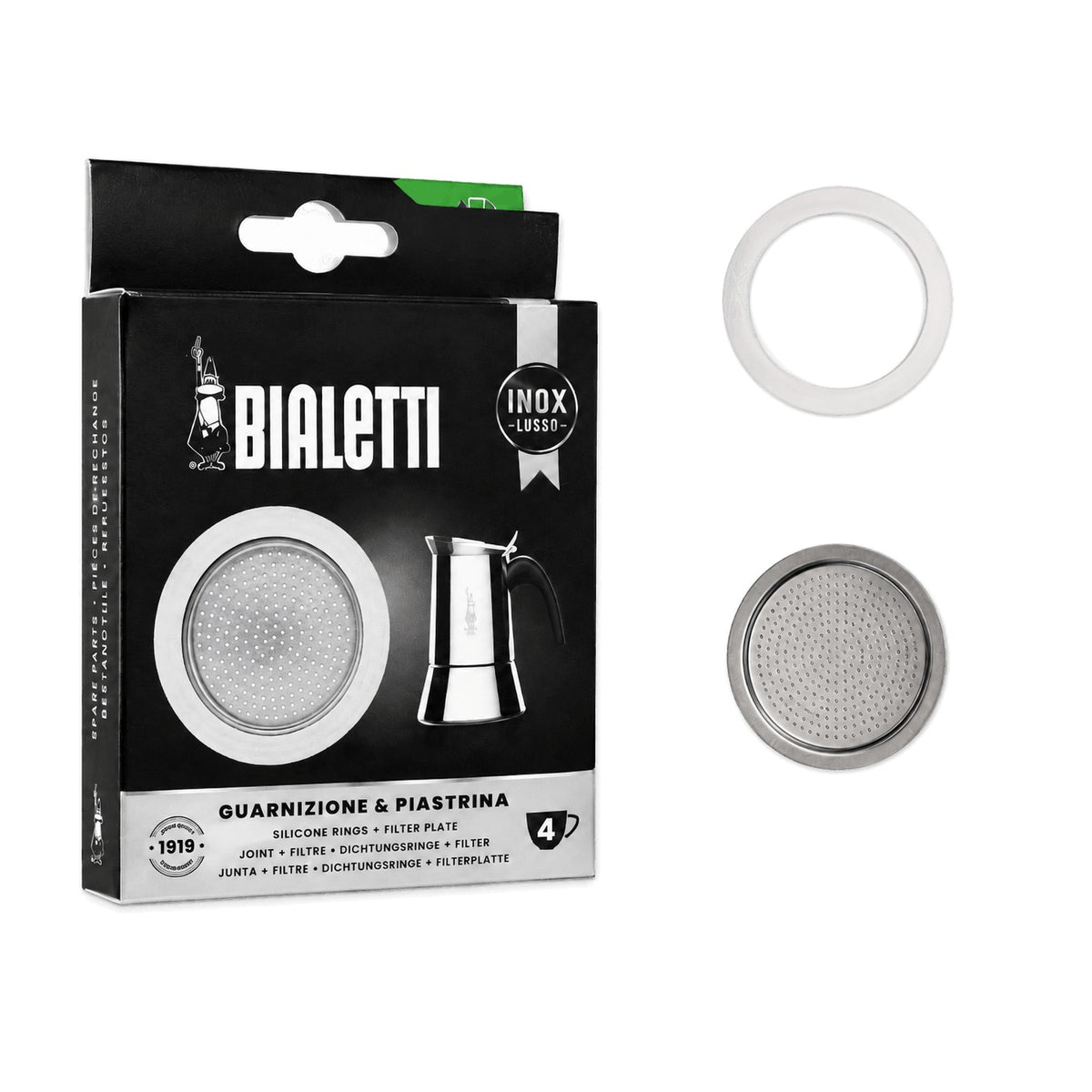 Bialetti rezervni deo Set 1 gumene zaptivke i 1 filter sito za Venus 4 šolj.